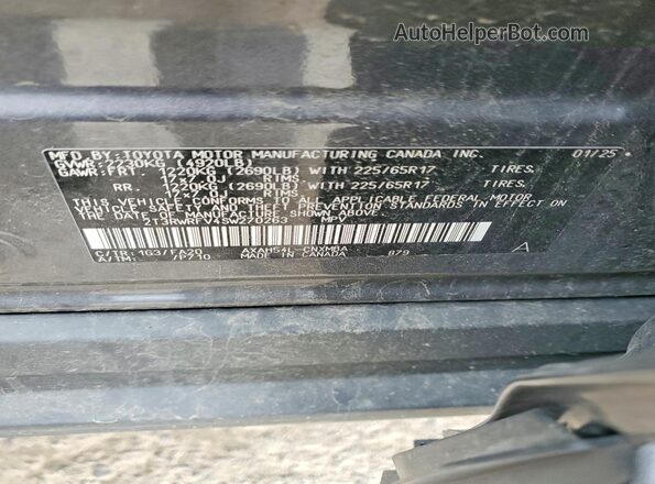 2T3RWRFV4SW270263 2025 TOYOTA RAV4 Gray 