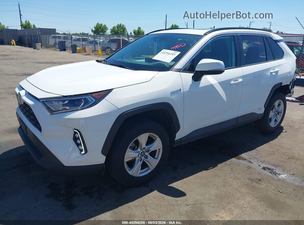 2T3RWRFV5KW025388 2019 TOYOTA RAV4 HYBRID White წინა მარცხენა ხედი სამი მეოთხედიდან