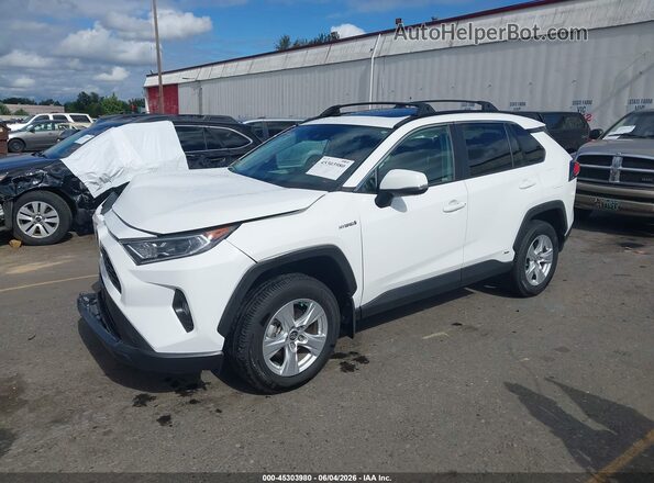 2T3RWRFV5LW055556 2020 TOYOTA RAV4 HYBRID White წინა მარცხენა ხედი სამი მეოთხედიდან