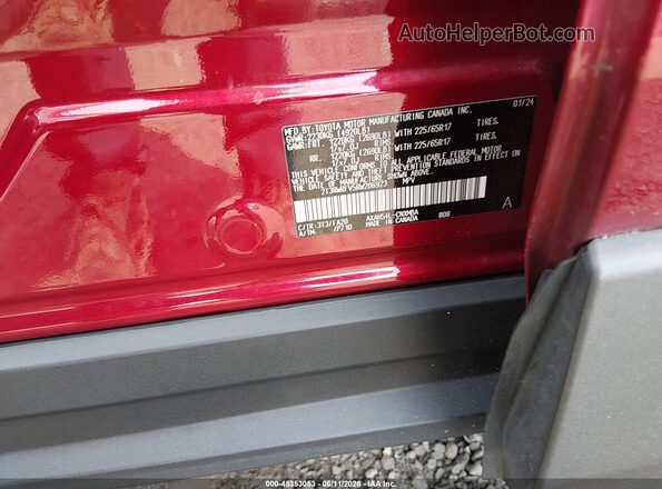 2T3RWRFV5RW206923 2024 TOYOTA RAV4 HYBRID Red Engine compartment view