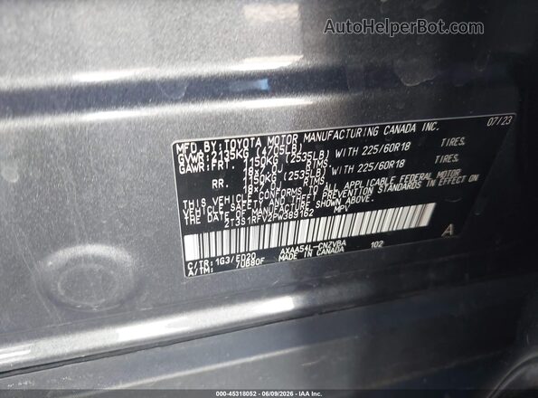 2T3S1RFV2PW389162 2023 TOYOTA RAV4 Gray Вид підкапотного простору
