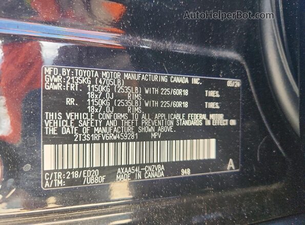 2T3S1RFV6RW459281 2024 TOYOTA RAV4 Black Engine compartment view