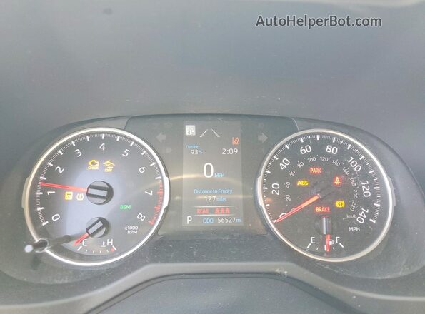 2T3W1RFV0NW229716 2022 TOYOTA RAV4 Green Instrument cluster view