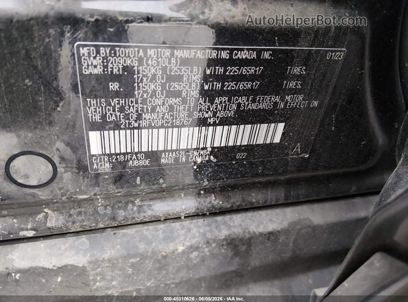 2T3W1RFV0PC218767 2023 TOYOTA RAV4 Black 