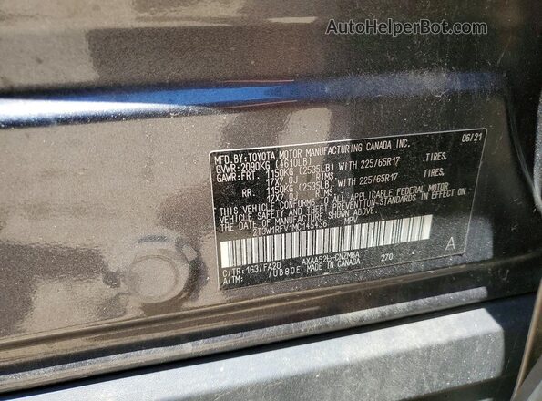2T3W1RFV1MC145436 2021 TOYOTA RAV4 Gray 