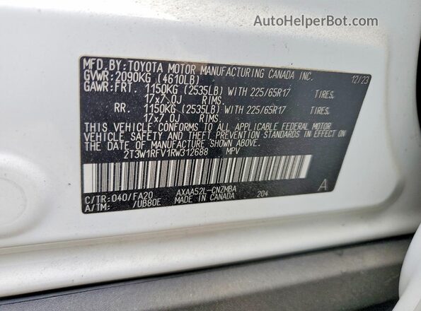 2T3W1RFV1RW312688 2024 TOYOTA RAV4 White 