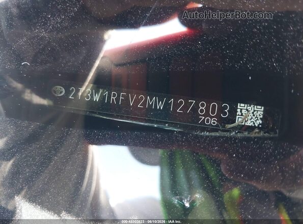 2T3W1RFV2MW127803 2021 TOYOTA RAV4 Gray Вид підкапотного простору