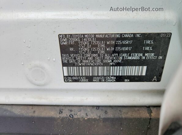 2T3W1RFV4PW249924 2023 TOYOTA RAV4 White 