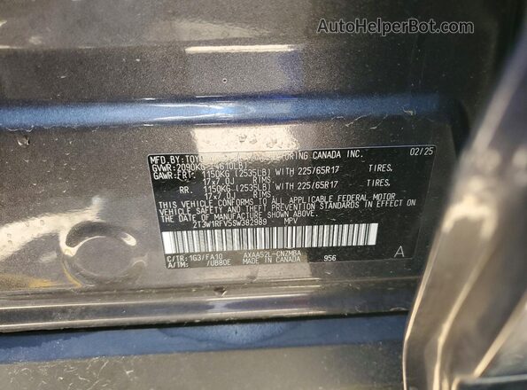 2T3W1RFV5SW382989 2025 TOYOTA RAV4 Gray 