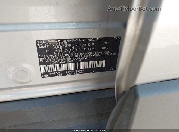 2T3W1RFV6SW387022 2025 TOYOTA RAV4 Gray Engine compartment view