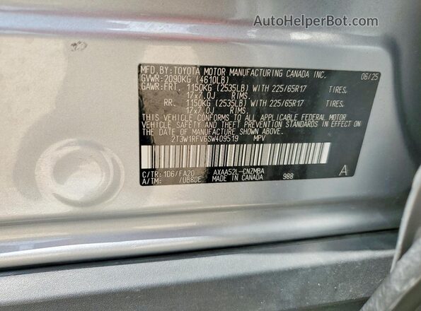 2T3W1RFV6SW409519 2025 TOYOTA RAV4 Silver 