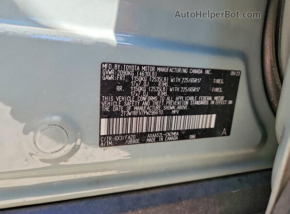 2T3W1RFV7PW296610 2023 TOYOTA RAV4 Gray 360 interior view