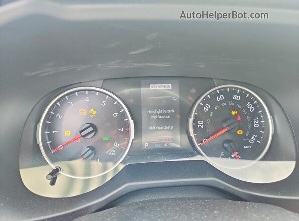 2T3W1RFV8LW098628 2020 TOYOTA RAV4 Silver Instrument cluster view