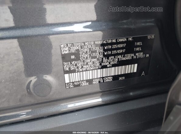 2T3W1RFV8SW444417 2025 TOYOTA RAV4 Gray Widok komory silnika