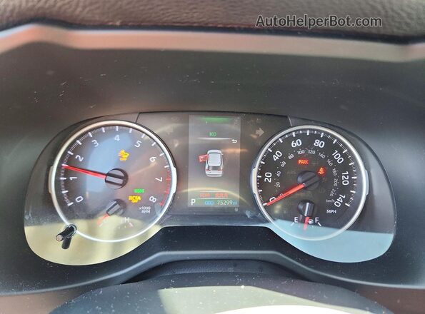 2T3W1RFV9KC023016 2019 TOYOTA RAV4 Black Instrument cluster view