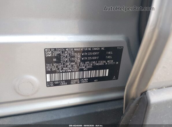 2T3W1RFV9MW180837 2021 TOYOTA RAV4 Gray 
