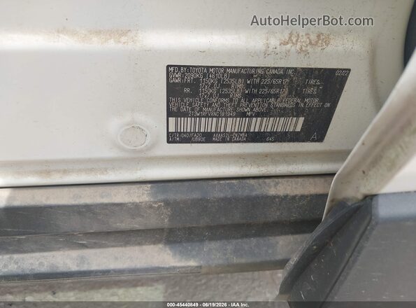 2T3W1RFVXNC181949 2022 TOYOTA RAV4 Белый Вид подкапотного пространства