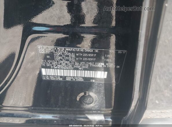 2T3WFREV0HW382037 2017 TOYOTA RAV4 Черный Вид подкапотного пространства