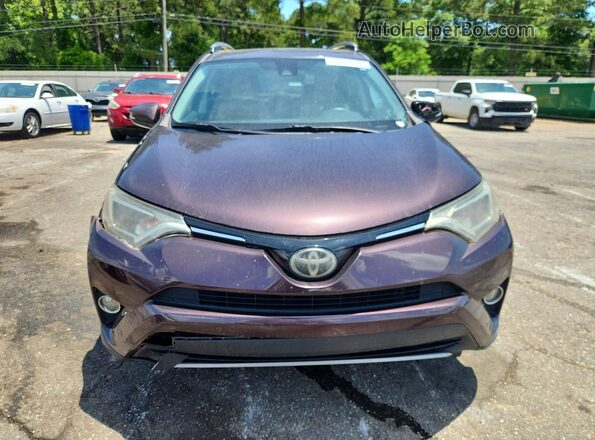 2T3WFREV1HW383049 2017 TOYOTA RAV4 Maroon წინა ხედი