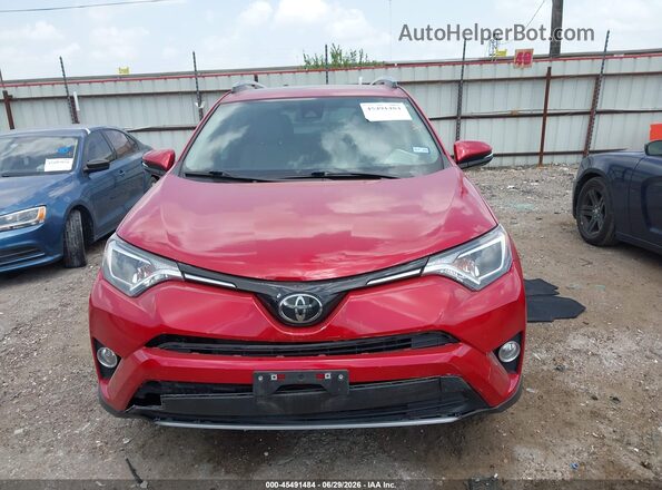 2T3WFREV5HW387220 2017 TOYOTA RAV4 Red Instrument cluster view