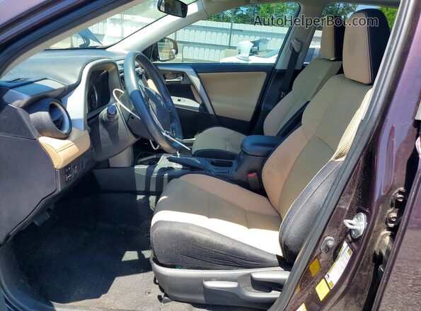 2T3WFREV6GW257218 2016 TOYOTA RAV4 Burgundy Vista interior delantera