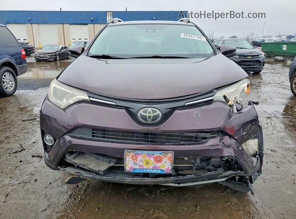 2T3WFREV8JW492954 2018 TOYOTA RAV4 Purple Widok z przodu