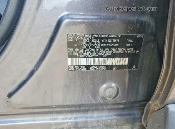 2T3YFREV3HW315277 2017 TOYOTA RAV4 Charcoal 