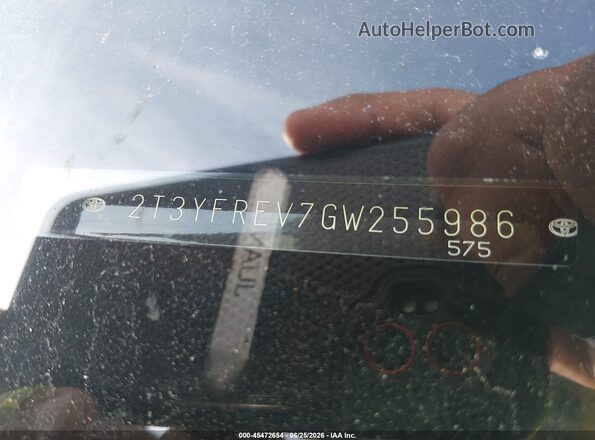 2T3YFREV7GW255986 2016 TOYOTA RAV4 Gray 