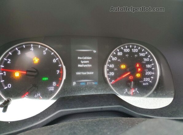 2T3Z1RFV1MC154831 2021 TOYOTA RAV4 Gray Вид щитка приладів