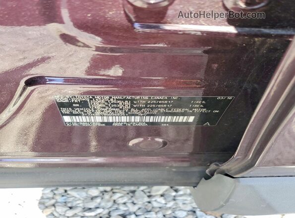 2T3ZFREV8GW268251 2016 TOYOTA RAV4 Purple 360 interior view