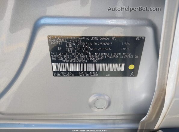 2T3ZFREV8HW365354 2017 TOYOTA RAV4 Silver 