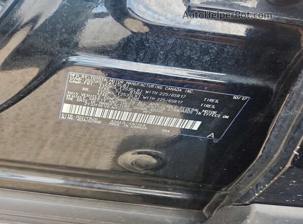 2T3ZFREV8JW422285 2018 TOYOTA RAV4 Black Вид наклейки з VIN-кодом