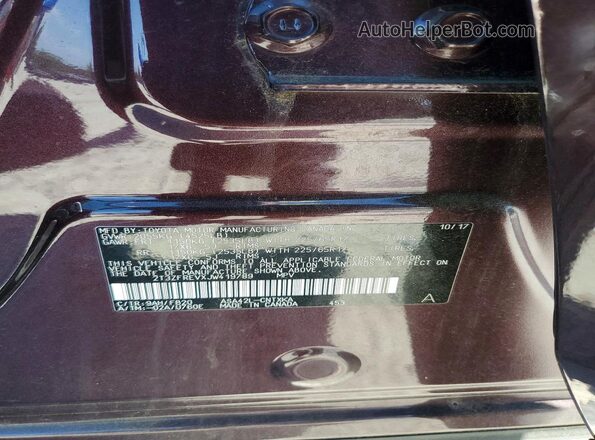 2T3ZFREVXJW419789 2018 TOYOTA RAV4 Burgundy Widok wnętrza 360 stopni