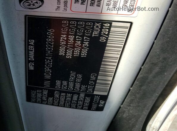 WD3PG2EA1H3228696 2017 MERCEDES-BENZ METRIS White Vista interior de 360 grados