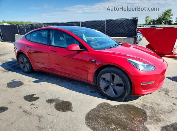 5YJ3E1EBXMF902886 2021 TESLA MODEL Red Դիմացի տեսք