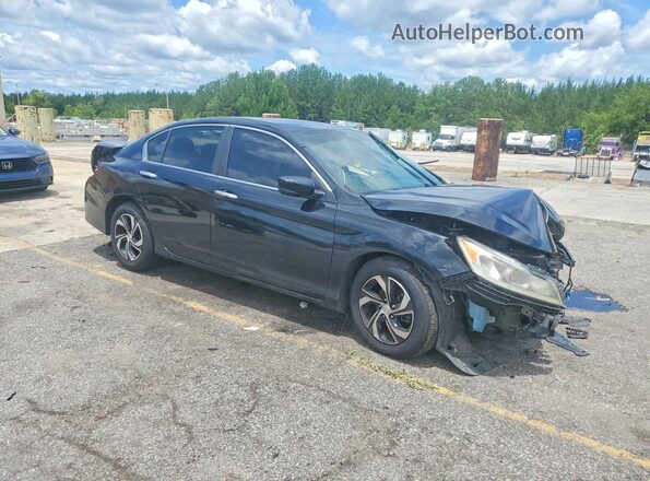 1HGCR2F38GA002469 2016 HONDA ACCORD Black Front view