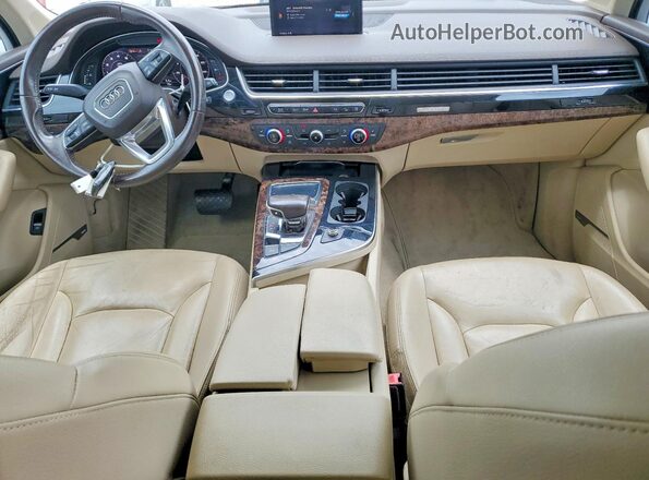 WA1LAAF72HD026991 2017 AUDI Q7 Blue Instrument cluster view
