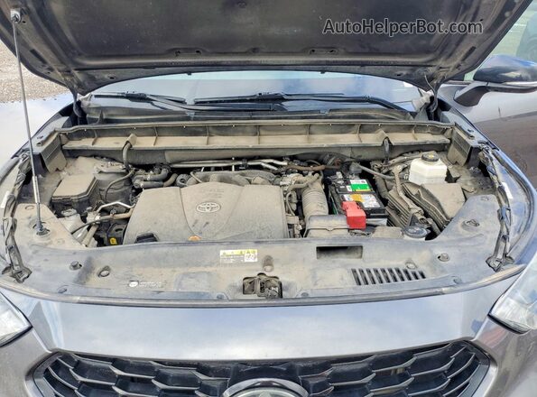 5TDLZRAH5MS068907 2021 TOYOTA HIGHLANDER Gray Widok naklejki z numerem VIN