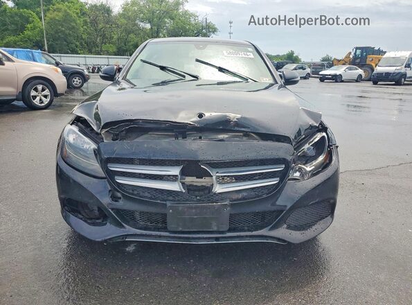 55SWF4JB4HU222472 2017 MERCEDES-BENZ C-CLASS Black Вид ззаду