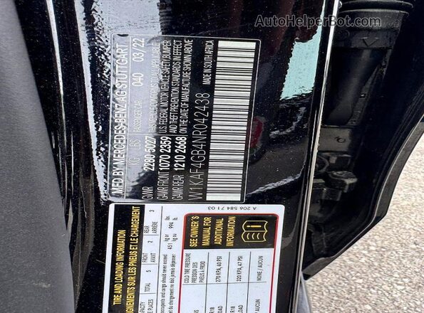 W1KAF4GB4NR042438 2022 MERCEDES-BENZ C Черный Вид задней части салона
