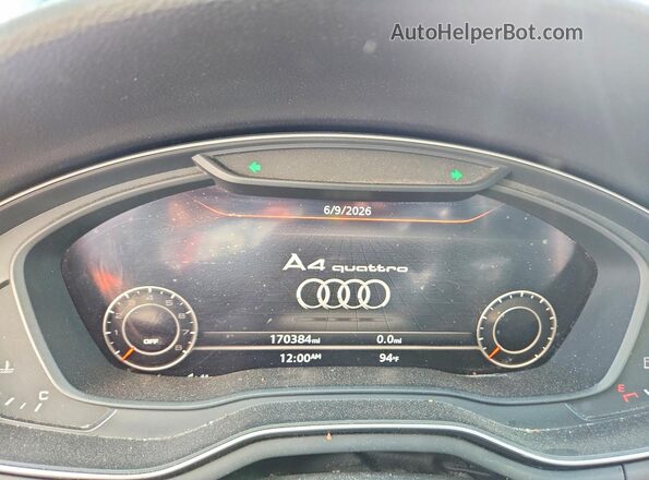 WAUENAF41HN023841 2017 AUDI A4 Black Հետևի նստատեղերի տեսք