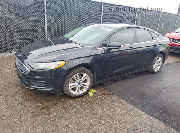 3FA6P0HD1JR266423 2018 FORD FUSION Black უკანა მარცხენა