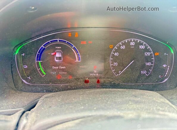 1HGCV3F1XKA002546 2019 HONDA ACCORD Gray Widok zestawu wskaźników