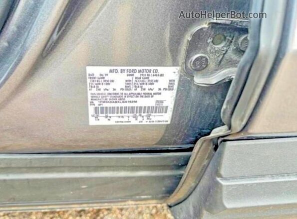 1FM5K8ABXLGA19256 2020 FORD EXPLORER Charcoal 