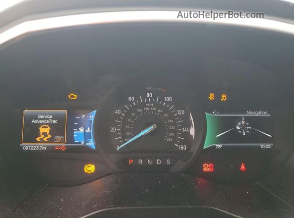 2FMPK4K92HBB18763 2017 FORD EDGE Black Vista de los asientos traseros