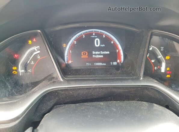 2HGFC3A50KH753279 2019 HONDA CIVIC White უკანა სავარძლების ხედი