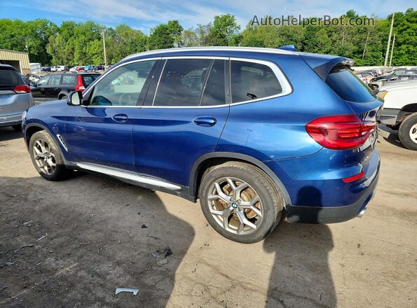 5UXTY5C03LLT32823 2020 BMW X3 Blue Tył prawy