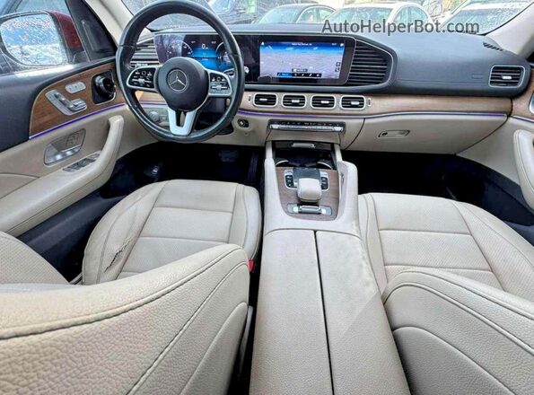 4JGFF5KE3LA119590 2020 MERCEDES-BENZ GLS Burgundy ხელსაწყოთა პანელის ხედი