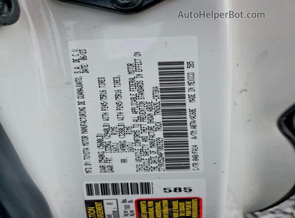 3TYRX5GN4PT083929 2023 TOYOTA TACOMA White Вид наклейки з VIN-кодом