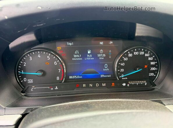 1FMSK8DH7LGB58120 2020 FORD EXPLORER Blue Instrument cluster view